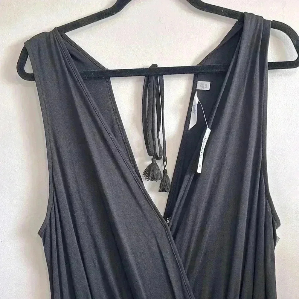 BNWT La Vie en Rose aqua crossover jumpsuit size L in Black - Picture 5 of 7